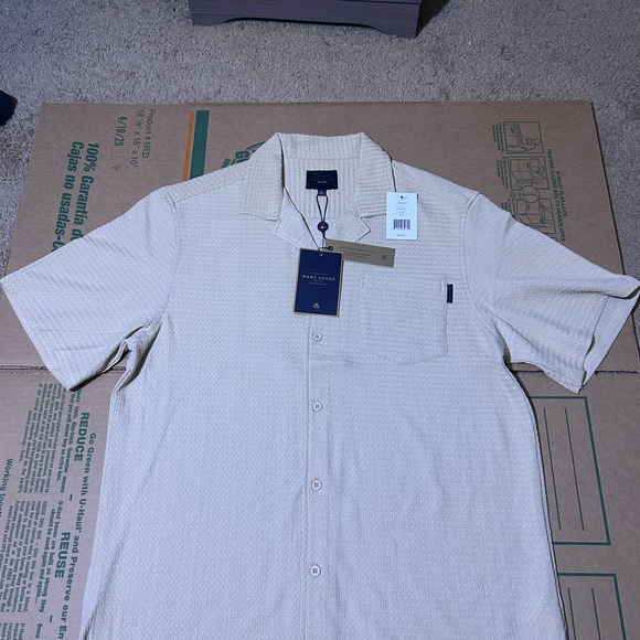 Marc Asher New York Casual Button Down Shirt Large in Sand color - Picture 1 of 6